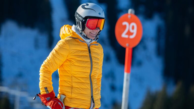 Confident Skier without fear of skiing